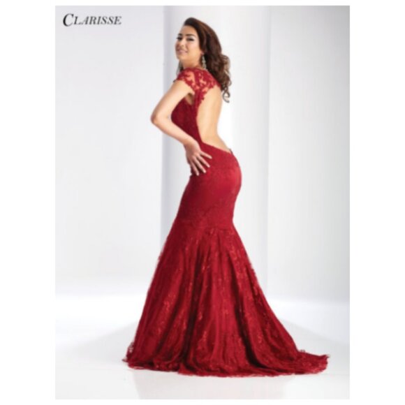 **Clarisse** Prom Dress Ruby Size 2 NWOT - Picture 1 of 9
